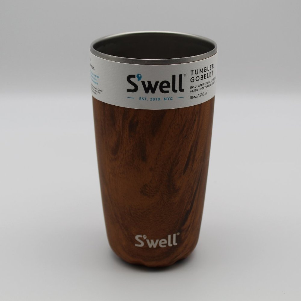 NEW S'WELL Teakwood Tumbler 18 oz